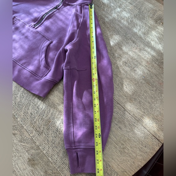 Lululemon Vintage Plum Cropped 1/2 Zip Funnel Neck Pullover Sweatshirt M/L - Picture 15 of 16